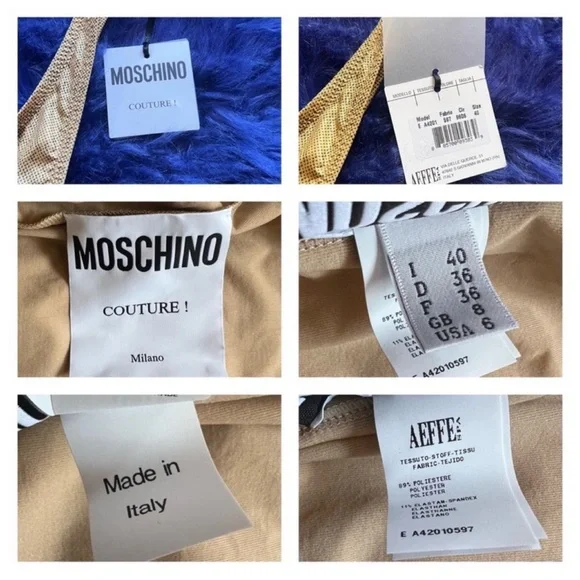 New! MOSCHINO Logo Bear Toy Scoop Open Back One Piece Swimsuit - Picture 7 of 7